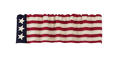 Park Designs Star Spangled Lined Valance 60 x 14