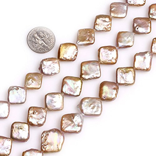 GEM-Inside Edison Pearls Natural Gemstone 14mm Purple Square Rhombus Shape Nuclear Crystal Energy Stone Power Beads for Jewelry Making 15 GEM-Inside Edison Pearls Natural Gemstone 14mm Purple Square Rhombus Shape Nuclear Crystal Energy Stone Power Beads for Jewelry Making 15
