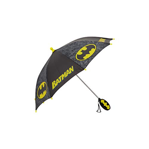 DC Comics Batman Little Boys Rainwear  Kids Umbrella Ages  Black-Grey  Age 3-7
