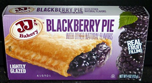 JJ s Bakery Lightly Glazed Snack Pies 4oz Pack of 6 Blackberry