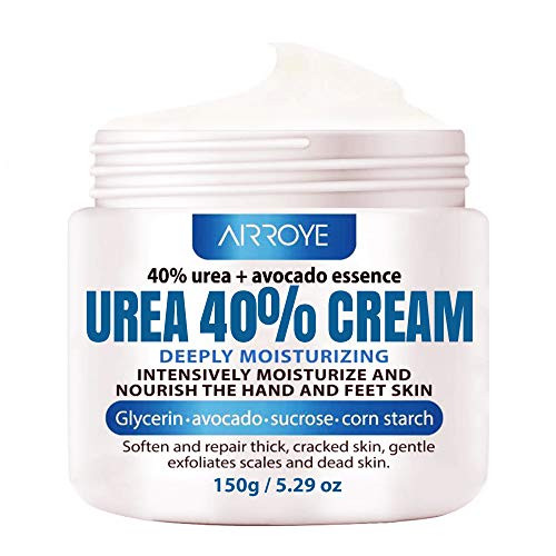 Urea 40  Foot Cream 5-29 oz with Plus Salicylic Acid ? Best Callus Remover For Feet  Knees  Elbows ? Natural Moisturizes Nourishes Softens Dry  Rough  Cracked  Dead Skin