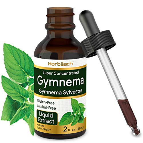 Gymnema Sylvestre Liquid 2 fl oz Alcohol Free Super Concentrated Gymnema Leaf Extract Drops Vegetarian Non-GMO Gluten Free Supplement by Horbaach Gymnema Sylvestre Liquid 2 fl oz Alcohol Free Super Concentrated Gymnema Leaf Extract Drops Vegetarian Non-GMO Gluten Free Supplement by Horbaach