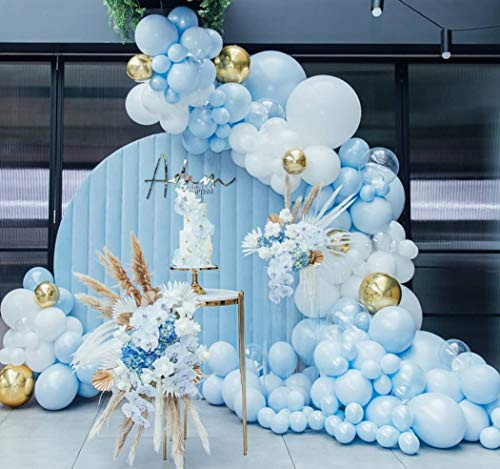 Beaumode Baby Blue Balloon Garland Kit for Baby Shower Balloon Arch Wedding Bridal Shower Birthday Oh Baby Party Backdrop Decoration