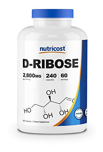 Nutricost D-Ribose 700mg 2800mg Per Serving  240 Capsules - Veggie Caps  Non-GMO  Gluten Free