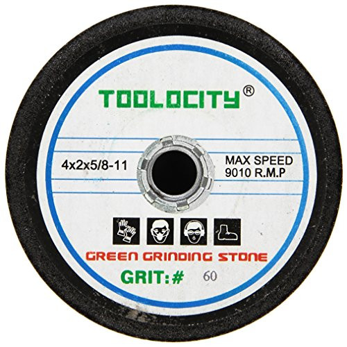 Toolocity GSB0060G 4-Inch Green Grinding Stone 60 Grit with 5-8-11 Thread