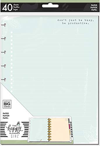 ME   MY BIG IDEAS Planner Fill Sheet  Homebody Colored