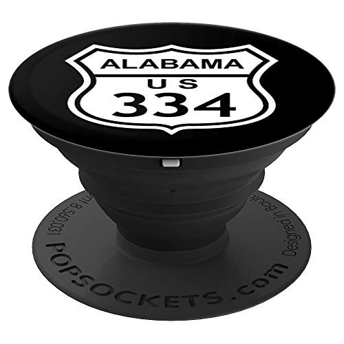 334 Alabama Area Code  AL Highway Home State Gift PopSockets Grip and Stand for Phones and Tablets