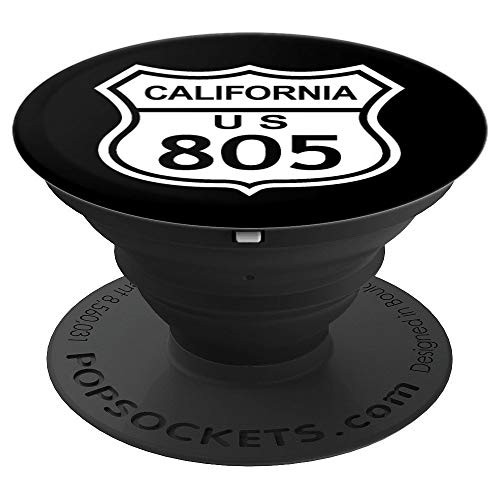 805 California Area Code  CA Highway Home State Gift PopSockets Grip and Stand for Phones and Tablets