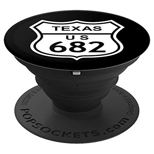 682 Texas Area Code  TX Highway Home State Gift PopSockets Grip and Stand for Phones and Tablets