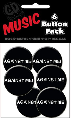 C&D Visionary Against Me Logo Prepack Buttons (6 Piece), 1.25"