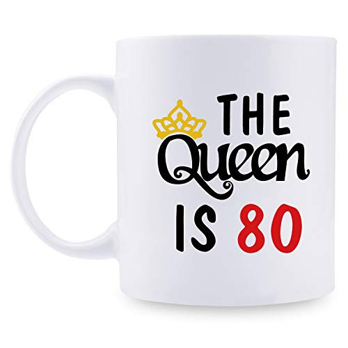 80th Birthday Gifts for Women - 1940 Birthday Gifts for Women 80 Years Old Birthday Gifts Coffee Mug for Mom Wife Friend Sister Her - 11oz The Queen is 80 80th Birthday Gifts for Women - 1940 Birthday Gifts for Women 80 Years Old Birthday Gifts Coffee Mug for Mom Wife Friend Sister Her - 11oz The Queen is 80