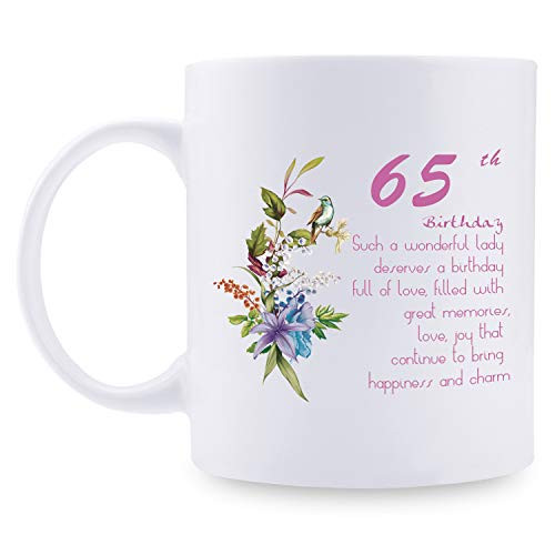 65th Birthday Gifts for Women - 1955 Birthday Gifts for Women  65 Years Old Birthday Gifts Coffee Mug for Mom  Wife  Friend  Sister  Her  Colleague  Coworker - 11oz
