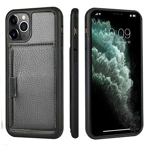 ZVE iPhone 11 Pro Max Wallet Case  Case for Apple iPhone 11 Pro Max  Slim Leather Wallet Case with Card Holder Slot Pocket Protective Case Cover for iPhone 11 Pro Max 6-5  2019 - Black
