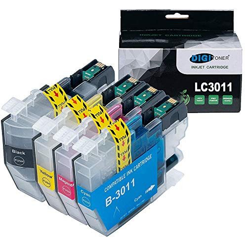 DIGITONER Compatible Ink Cartridge Replacement for Brother LC3011 LC-3011 LC 3011 Ink Cartridges Brother MFC-J491DW MFC-J497DW MFC-J690DW MFC-J895DW Printer 1 Black 1 Cyan 1 Magenta 1 Yellow 4 Pack DIGITONER Compatible Ink Cartridge Replacement for Brother LC3011 LC-3011 LC 3011 Ink Cartridges Brother MFC-J491DW MFC-J497DW MFC-J690DW MFC-J895DW Printer 1 Black 1 Cyan 1 Magenta 1 Yellow 4 Pack
