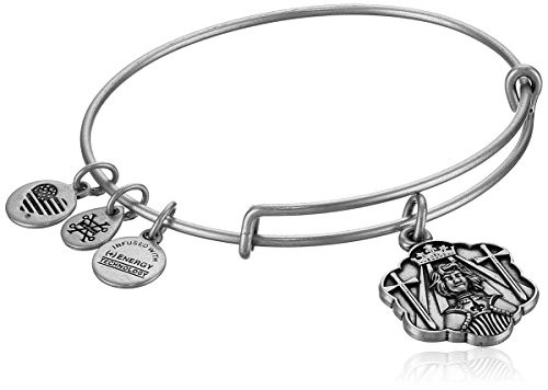 Alex and Ani Joan of Arc Bangle Bracelet  Rafaelian Silver  Expandable