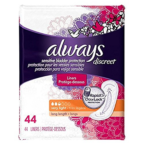 Always Discreet Bladder Protection Very Light  44 Liners  Pack of 2-