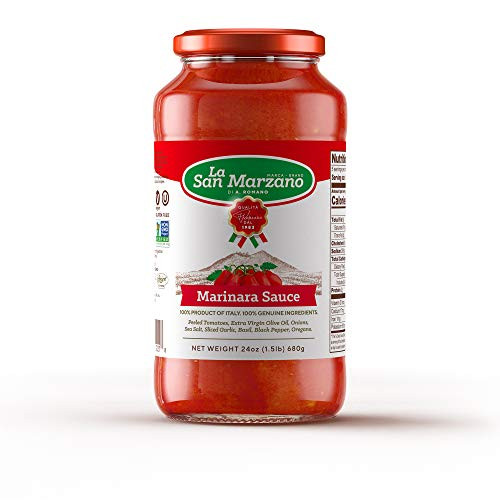 Marinara Pasta Sauce 100 Product of Italy 24 Ounce Jars - 100 Genuine Ingredients With San Marzano Tomatoes Pack of 1 Marinara Pasta Sauce 100 Product of Italy 24 Ounce Jars - 100 Genuine Ingredients With San Marzano Tomatoes Pack of 1