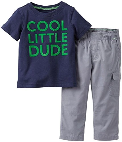 Carter s Baby Boys  2 Piece Pant Set Baby - Navy - 3 Months