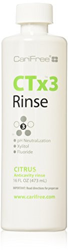 CariFree CTx3 Rinse Citrus  Fluoride Mouthwash   Dentist Recommended Anti-Cavity Rinse   Neutralizes Oral pH   Freshen Breath   Cavity Prevention 1-Pack