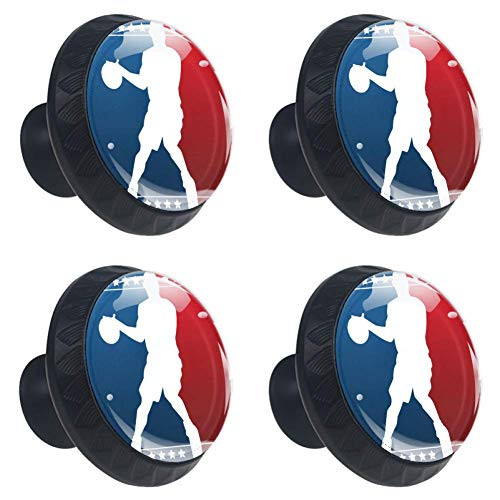 Idealiy Basketball Silhouette Cabinet Door Knobs Handles Pulls Cupboard Handles Drawer Wardrobe 4pcs