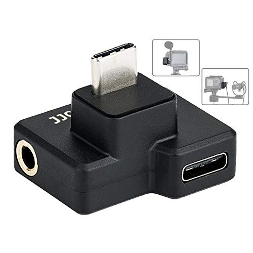 Dual USB-C 3-5mm Mic Adapter for DJI Osmo Action Charging and Data Transferring  Audio Adapter Vlogging Accessories for OSMO Action Camera