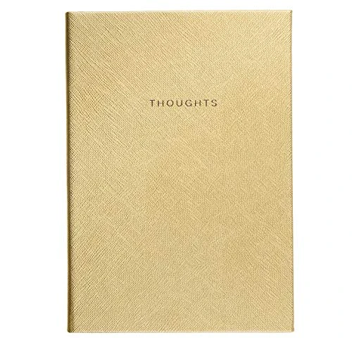 Eccolo Style Journal  256 Lined Pages Notebook  Gold Saffiano  6x8