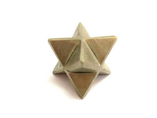 Jet Energized Pyrite Merkaba 1 inch Star Free Booklet Jet International Crystal Therapy- Jet International Healing Spiritual Divine India A Crystal Therapy Geometry Image is JUST A Reference-