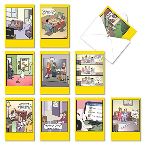 NobleWorks - 10 Assorted Happy Birthday Cards - Funny Greeting Cards with Cartoons Bulk Boxed Set - Doggie Doodles A2707BDG NobleWorks - 10 Assorted Happy Birthday Cards - Funny Greeting Cards with Cartoons Bulk Boxed Set - Doggie Doodles A2707BDG