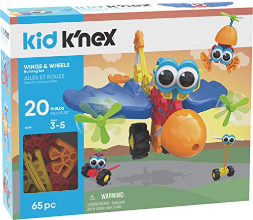 K'NEX Kid Wings & Wheels Building Set - 65 Pieces - Ages 3+ - Preschool Educational Toy K'NEX Kid Wings & Wheels Building Set - 65 Pieces - Ages 3+ - Preschool Educational Toy