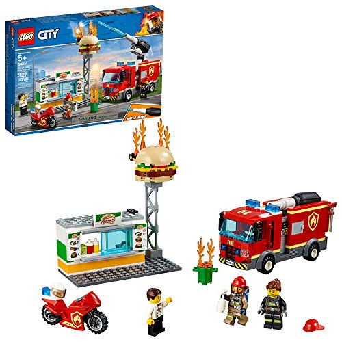 LEGO City Burger Bar Fire Rescue 60214 Building Kit , New 2019 (327 Piece)