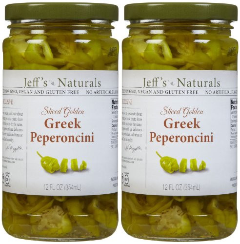 Jeff s Naturals Sliced Golden Greek Peperoncini - 12 oz - 2 pk