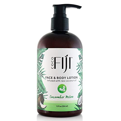 Coco Fiji  Coconut Oil Infused Face   Body Lotion  Cucumber Melon 12oz