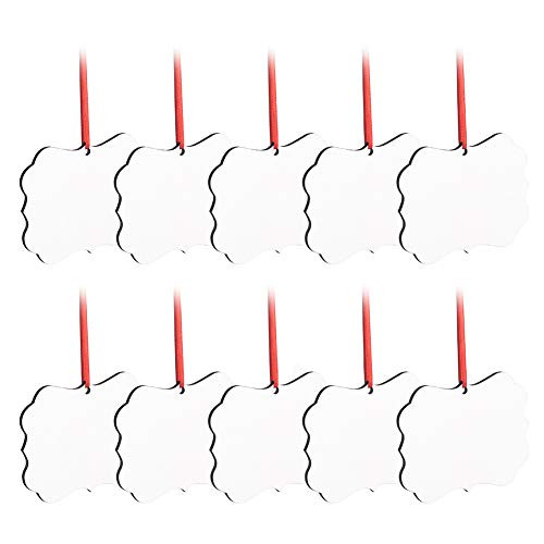 Valyria Sublimation Blanks Pendants  MDF Personalized Sublimation Pendant Blank Bulk Christmas Ornaments Discs Supplies for DIY Christmas Tree Decor 10 Pieces