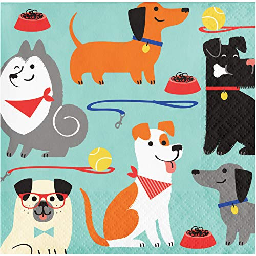 Dog Party Beverage Napkins, 48 ct