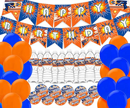 Dart War Party Kit - Dart War Happy Birthday Banner - 20 Balloons - 10 Favor Stickers - 10 Bottle Labels - Dart War Party Supplies - Dart War Party Decorations - BBBS Dart War Party Kit - Dart War Happy Birthday Banner - 20 Balloons - 10 Favor Stickers - 10 Bottle Labels - Dart War Party Supplies - Dart War Party Decorations - BBBS