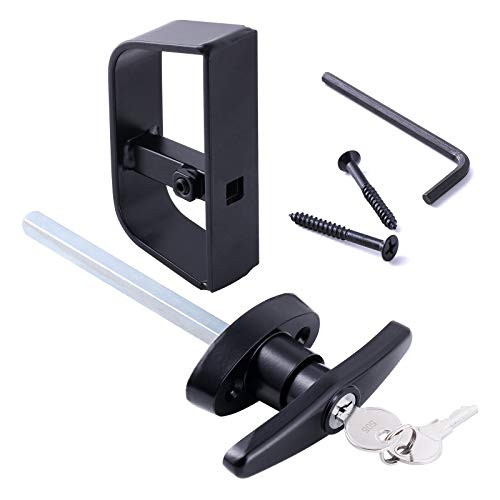 T-Handle Lock Set  Shed Door Lock with 2 Keys  4-1-2  Stem for Shed  Barn  Playhouse   Chicken Coop Door Lock