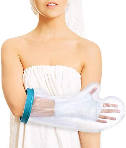 Cast Cover for Shower Arm  Waterproof Cast Protector and Shower Bandage for Broken Surgery Arm  Wound and Burns to Keep The Hand Wrist Fingers Arm Dry -Half Arm Size Adult-20 Inches