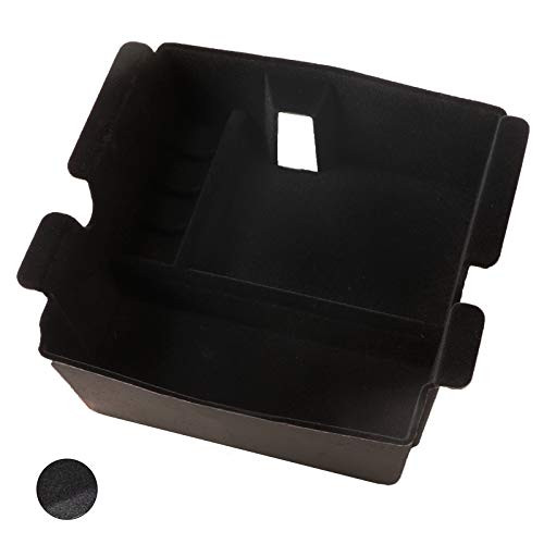 JL Center Console Organizer for Wrangler JL-JLU 2018 2019 2020 and Gladiator JT Truck 2020 Insert ABS Flocking Black Materials Tray Armrest Box Secondary Storage