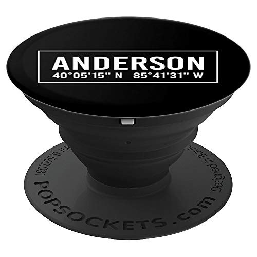 ANDERSON IN INDIANA Funny City Coordinates Home Roots Gift PopSockets Grip and Stand for Phones and Tablets ANDERSON IN INDIANA Funny City Coordinates Home Roots Gift PopSockets Grip and Stand for Phones and Tablets