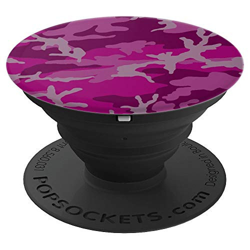 Dark Magenta Pink Purple Urban Trad Camo Camouflage PopSockets Grip and Stand for Phones and Tablets