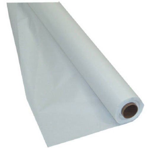 Creative Converting 783272 Touch of color Plastic Tablecover Banquet Roll, 250', White