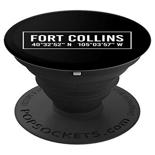 FORT COLLINS CO COLORADO Funny City Coordinates Home Gift PopSockets Grip and Stand for Phones and Tablets