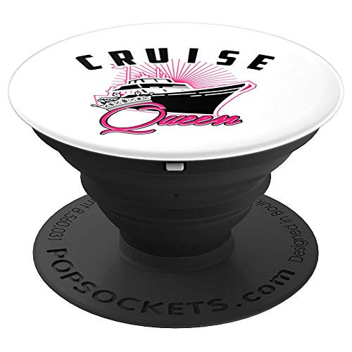 Cruise Queen Cute Ship Vacation Lovers Funny Women Girl Gift PopSockets Grip and Stand for Phones and Tablets