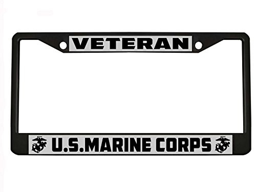 STHANCAT OF TAMPA Marine Corps Marines Veteran Military Black Metal Auto License Plate Frame Car Tag Holder STHANCAT OF TAMPA Marine Corps Marines Veteran Military Black Metal Auto License Plate Frame Car Tag Holder