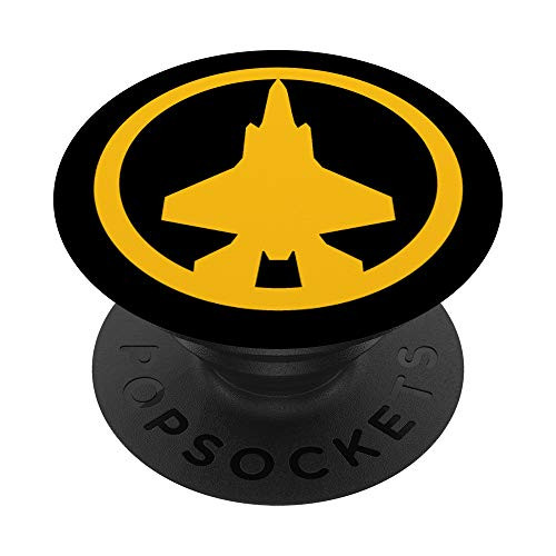 F-35 Lightning II Yellow Air Force Military Jet Smartphone PopSockets Grip and Stand for Phones and Tablets