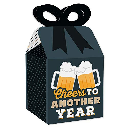 Big Dot of Happiness Cheers and Beers Happy Birthday - Square Favor Gift Boxes - Birthday Party Bow Boxes - Set of 12 Big Dot of Happiness Cheers and Beers Happy Birthday - Square Favor Gift Boxes - Birthday Party Bow Boxes - Set of 12