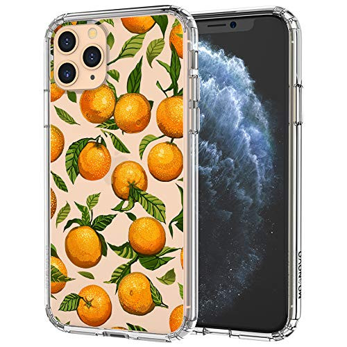 MOSNOVO Orange Pattern Designed for iPhone 11 Pro Max Case - Clear