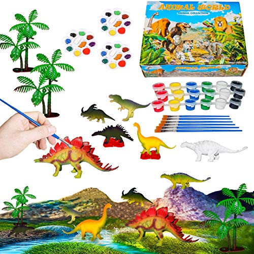 321OU Kids Crafts and Arts Set Painting Kit - Dinosaurs Toys Art and Craft Supplies Party Birthday Favors for Boys Girls Ages 4-12 DIY Gift Creative Activity Easter Paint Your Own Dinosaur Crafts Set 321OU Kids Crafts and Arts Set Painting Kit - Dinosaurs Toys Art and Craft Supplies Party Birthday Favors for Boys Girls Ages 4-12 DIY Gift Creative Activity Easter Paint Your Own Dinosaur Crafts Set
