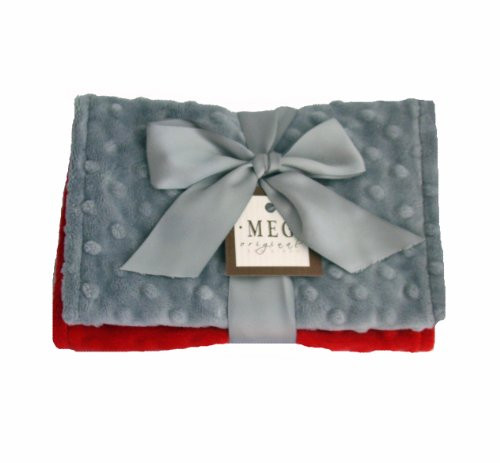 MEG Original Red   Gray Baby Burp Cloth Feeding Set