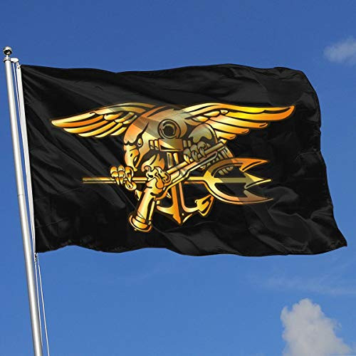 Navy Seals Trident 3x5 Foot Flags Outdoor Flag 100  Single-Layer Translucent Polyester 3x5 Ft